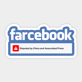 farcebook White Logo Sticker